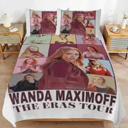 v2779 Bed Sheets Bedding Elizabeth Olsen Bedding Sets Ultra Soft Skin-Friendly Duvet Cover 3 Piece, Cute Comforter Cover Bed Set for Boys Girls Kids