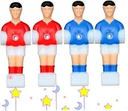 BESPORTBLE Tournament Style Men Player Replacement Parts for 1.2M Foosball Table 4 Pack Rod Foosball Player Accessories Red Blue Plastic for Boys and Girls