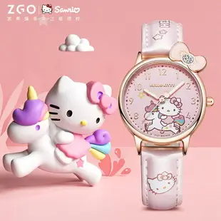 ZGO凱蒂貓兒童手錶女新款時尚防水夜光石英錶