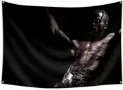 Konern Travis Singer Tapestry Scott Rapper Music Wall Album Art Hanging Decorative (60 * 40 Inches), black
