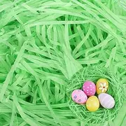 Gift Filling Material, Darryy 200 g Easter Grass Paper, Shredded Tissue Paper Green, Easter Grass Decorative Grass, Filling Material Easter Basket, for Gift Box (Grass Green)