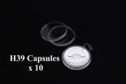 39mm 10 Direct Fit Coin Capsule for 1 oz Silver Rounds, 1 oz Copper Rounds 39mm