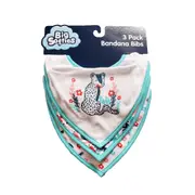 Big Softies 3 Pack Bandana Bibs, Girl
