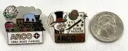 Lot of 2 - Rose Parade Button Pin Vintage 1992-1993 ARCO Sponser Train Rabbit
