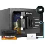 Money Safe Box for Home with Sensor Light and Mute Function & Fireproof Secur...