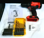 NEW CRAFTSMAN 20V MAX 1/2" COMPACT DRILL DRIVER CMCD700 / Dewalt 14PC. Bit Set