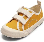 [Balabala] Toddler Sneakers for Boys and Girls Dual Hook and Loops Sneakers Slip On Canvas Shoes Soft and Durable
