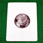 Morgan Dollar - Red Back Bicycle Gaff Playing Card, Custom Printed