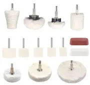 14 Pcs Polishing Wheel for Drill,Buffing Pad Polishing Wheel Kits with 2 Pcs Pol