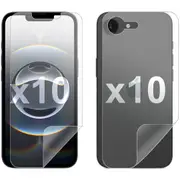 10 Set Soft PET Film Screen Protector Guard for Apple iPhone 16e Front and Back