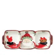 Vietri Old St. Nick Three Part Server