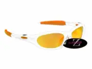 Rayzor Sunglasses Blaze White Sports Fishing Ski Orange Fire Iridium Antiglare