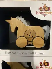 kinderfeets push and pull unicorn childrens toy bamboo Kinderfeet Push&pull