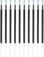 uxcell 130mm Gel Ink Pen Replace Refills, 50 Pieces 0.5mm Needle Tip Black Ink Ballpoint Pen Refill for Office Supplies, Black