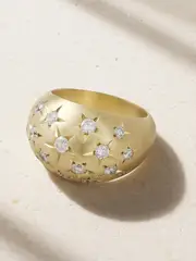 [Jenna Blake] Jenna Blake - Stardust Dome 18-karat Gold Diamond Ring - 7 7 Gold