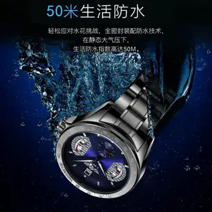 機械錶 手錶 汽車概念日歷全自動機械手錶 男士款鏤空鋼帶防水夜光