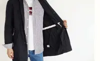 在飛比找樂天市場購物網優惠-JP 美日韓 質感 韓國帶回 長版夾克 風衣 外套 暗黑 內
