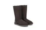 AUSTRALIAN SHEPHERD UGG Boots Double Face Sheepskin Wool Tall Classic Chocolate