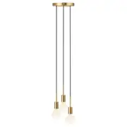 Paco Cluster Pendant 3 Lights Brass Metal - 2112063035