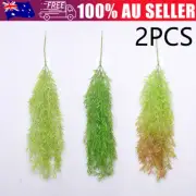2pcs Artificial Salix Leaf Vine Fake Foliage Hanging Leaf Garland Plant Decor
