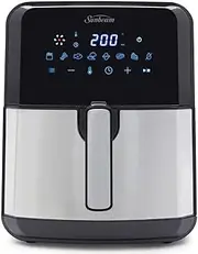 Sunbeam DiamondForce 3-in-1 Digital 5L Air Fryer | Durable Non Stick, 3 Modes and 6 Air Fry Presets, Compact Size, Black