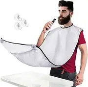 Mobi Lock Beard Shaving Catcher Bib - The Smart Way to Shave - Beard Trimming Apron & Shaving Cape - Perfect Grooming Gift or Men's Birthday Gift - by