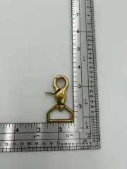 1- 1" Antique Brass Lobster Claw Swivel Trigger Snap Hooks Clasps NEW