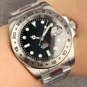 39mm Tandorio Sterile Black Dial Japan NH34A GMT Automatic Mens Wristwatch watch