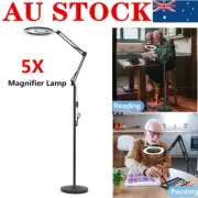 5X Magnifying Glass with Light and Stand Floor Lamp for Reading Sewing Crafts AU