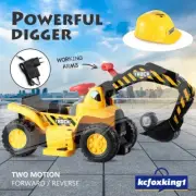 Kids Ride on Digger Electric Bulldozer Loader Excavator Car with Safety Helmet