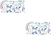 JOINPAYA Pcs DIY Wall Decals PVC Unicorn Wall Stickers Rainbow Removable Reusable for Living Room Bedroom