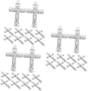 [Tofficu] Vintage Cross Charms for Jewelry Making Unique Alloy Pendant DIY Cross Decoration Stylish Charms for Necklaces Bracelets Crafts *