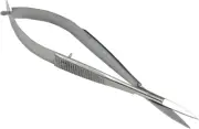 4.5" Straight Stainless Steel Squeeze Scissors - Facial Hair Scissors, Eyebrow T