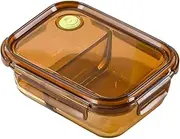 Portable Lunch Box with Compartments Double Sealed High Borosilicate Glass Heated Divided Portable Lunch Box