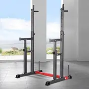 BLACK LORD Adjustable Squat Rack Stand Multi-Station Home Gym Workout Fitness Multi Exercise Strength Training Equipment