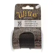 BeadSmith Black 20 Gauge Craft Wire Elements - 15 Yard Spool