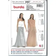 Burda Sewing Pattern 8467 Evening Dress Gown Misses Size 10-22 UNCUT