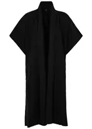 Eileen Fisher Bouclé Wool Poncho - Black - L (UK 18-20 / XL) L (UK 18-20 / XL)