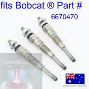 3 x for Bobcat Glow Plugs 6670470 E20 E25 E26 B100 B200 B250 BL275 2200 2300 S70