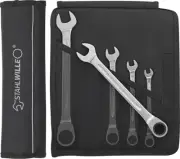 Stahlwille 5pc Metric Open Ring Reversible Ratchet Combination Spanner Set 17...