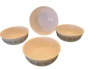(4) Corelle 5.25" Vitrelle White/Black Cereal Or Soup Bowls. Brand NEW!