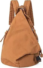 [ecosmile] Canvas Backpack for Women Travel Backpack for Men Vintage Bookbag Style for Casual Daypack Backpacks