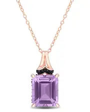 Rina Limor Silver 6.14 ct. tw. Sapphire & Rose De France Pendant