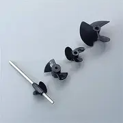 QOVETA 4PCS Spray Ejector Propeller 15mm/25mm/40mm Paddle 2-blade/3-blade Props for RCBoats Water Jet Thruster Repaired Accesories Model Boat Propeller(2 Blade 25mm)