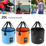 Portable Camping Bucket Collapsible Basin Fishing Pail Folding Storage XG