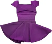 Qianly 1/6 Scale Doll Clothing Set Featuring T Shirt and Skirt for 12 Inch Figures , Purple