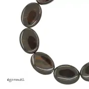 10PC Mahogany Obsidian Flat Oval Beads 15x20mm #89055