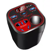 200W Power Inverter 12V/24V to 220V Converter Type-C Dual USB Car Charger Socket