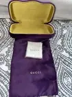 Gucci Sunglasses Eyeglasses Case purple Velvet Clamshell Sz Large Case New