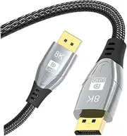 KALLORY Dp Cable 1 Meter Display Port Male to Male Cord for Laptop Projector Display Port Zinc Alloy 2k/4k Resolution
